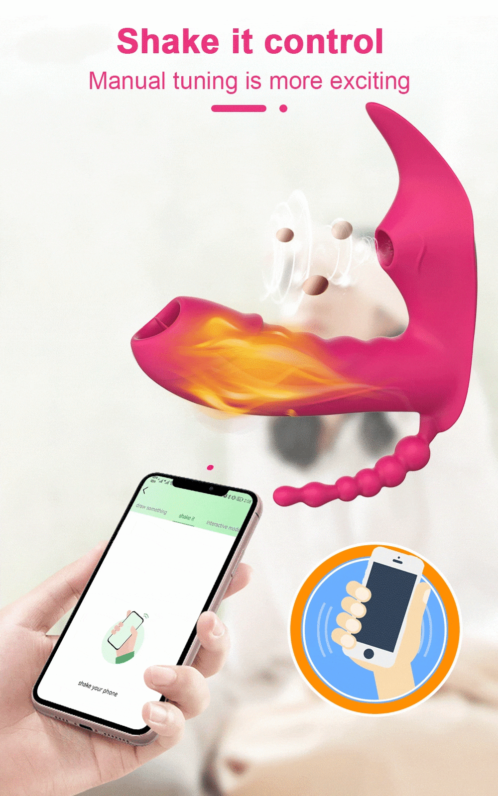 Đồ chơi tình dục 3 trong 1, kết nối Bluetooth, kích thích nữ giới, hút và kích thích âm đạo và vùng nhạy cảm