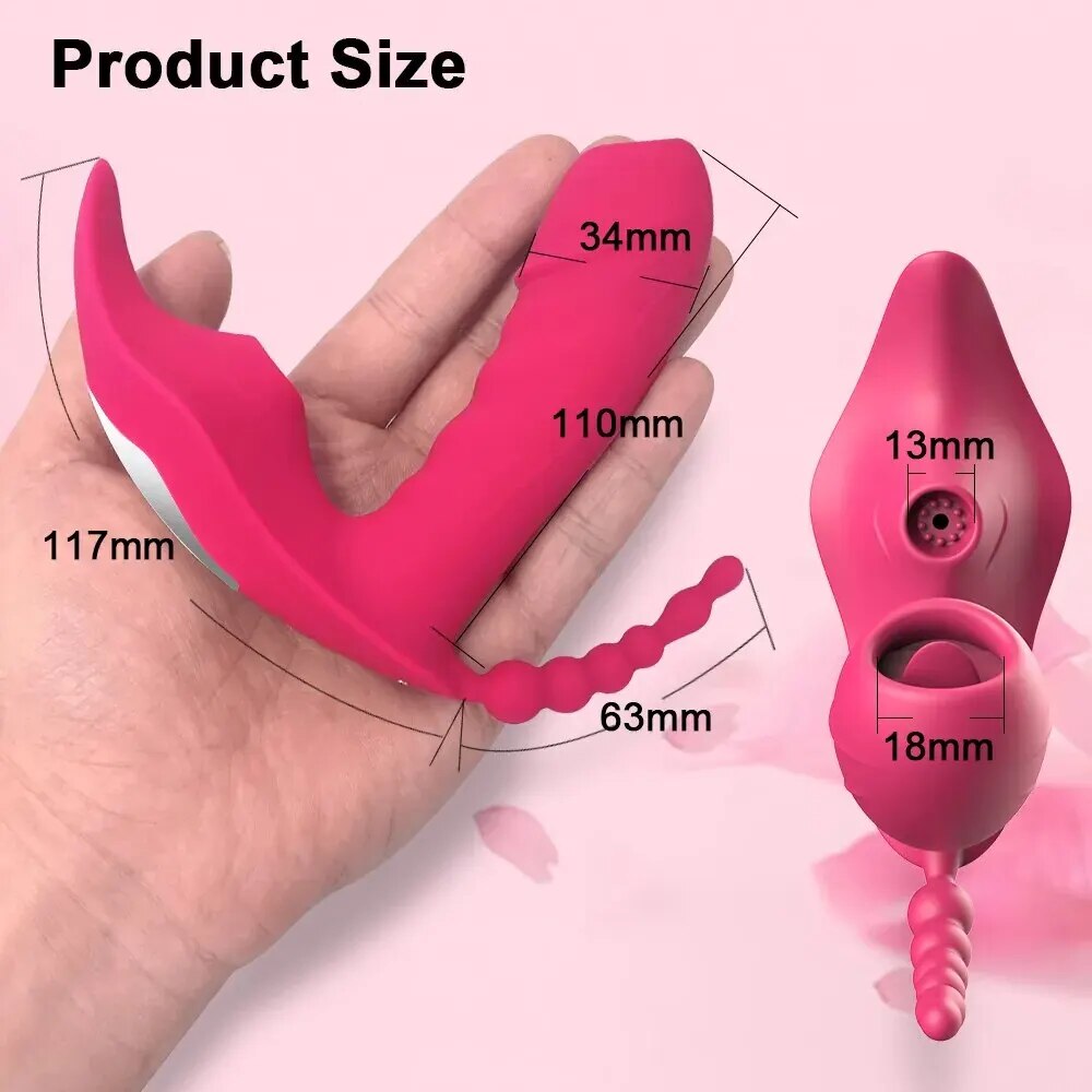 Đồ chơi tình dục 3 trong 1, kết nối Bluetooth, kích thích nữ giới, hút và kích thích âm đạo và vùng nhạy cảm