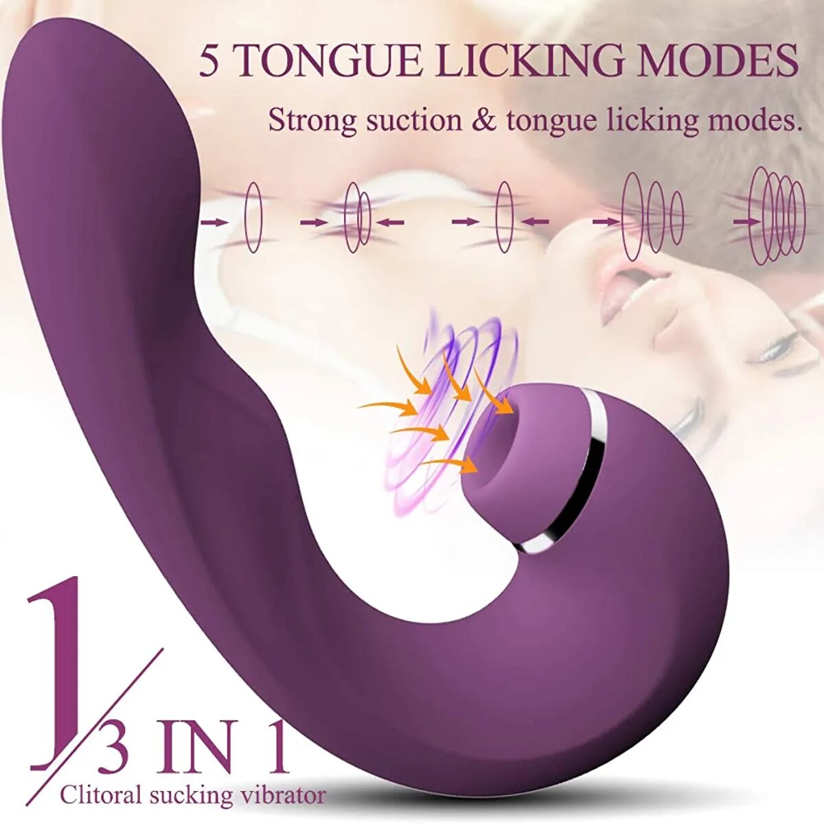 Dương Vật Giả 3 Trong 1 Bú Hút Tình Dục Kích Thích Điểm G