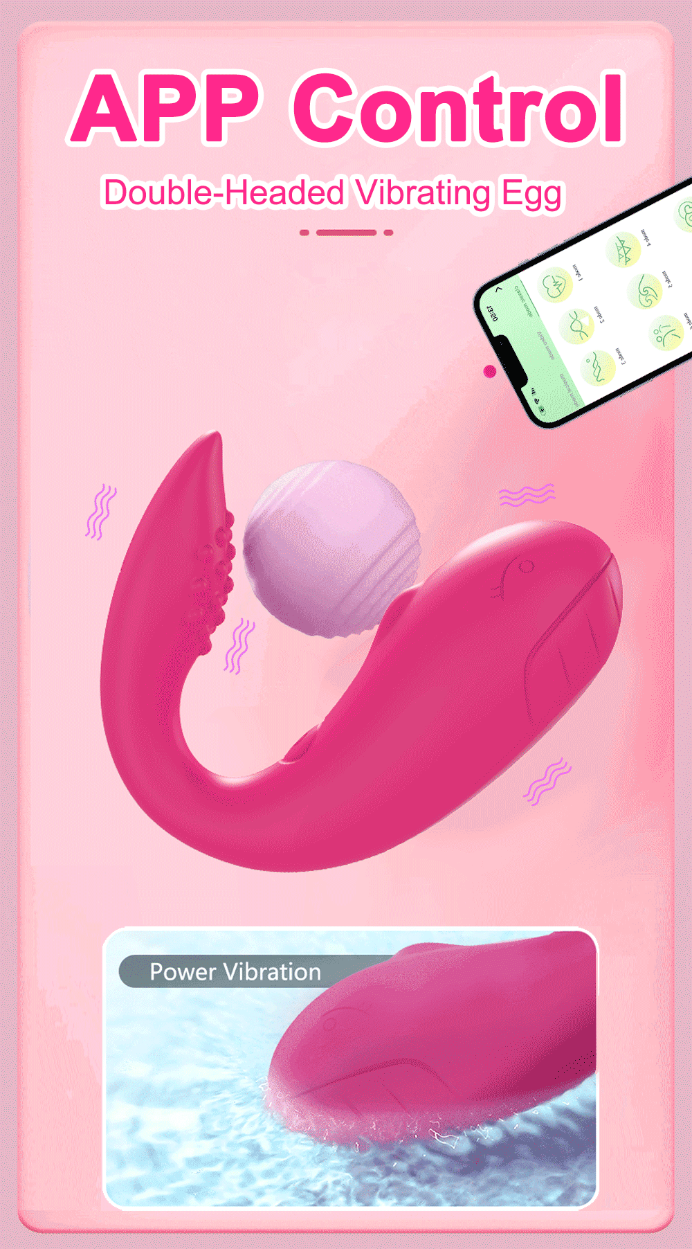 Trứng rung cá heo Love Spouse Bluetooth, điều khiển app siêu thú vị