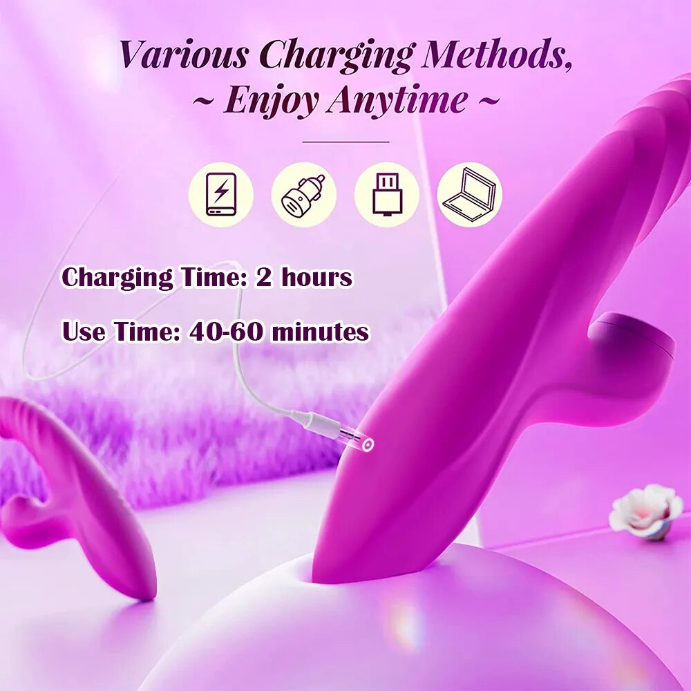Dương vật giả rung ngoáy thụt hút lưỡi mút toả nhiệt đa năng