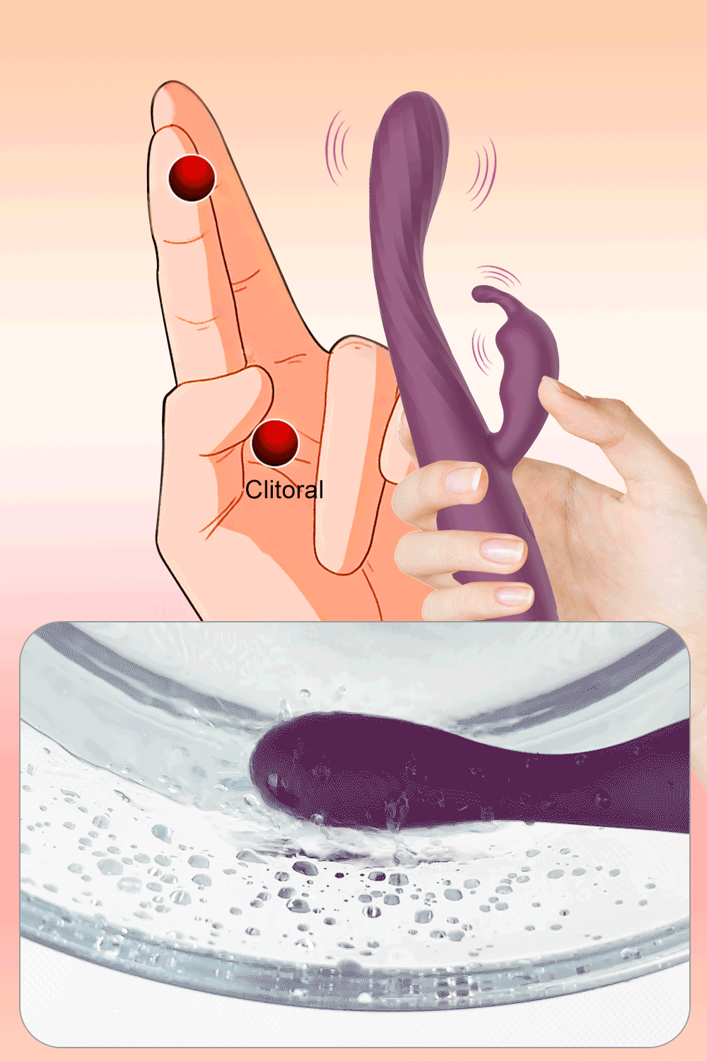 Dương Vật Giả Rung 10 Chế Độ Uốn Cong Mềm Mại Kích Thích