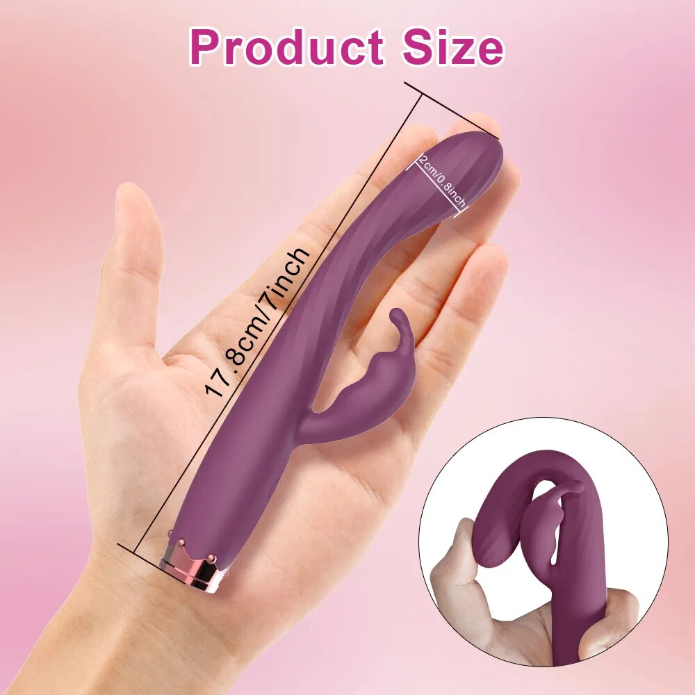 Dương Vật Giả Rung 10 Chế Độ Uốn Cong Mềm Mại Kích Thích
