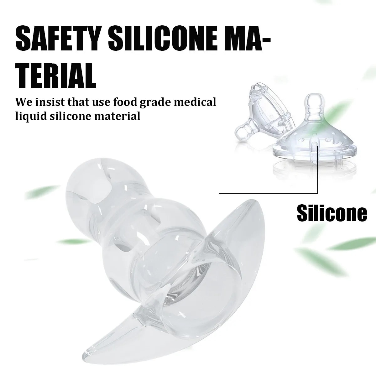 Phích cắm hậu môn silicon trong suốt siêu mềm rỗng ruột dễ dùng