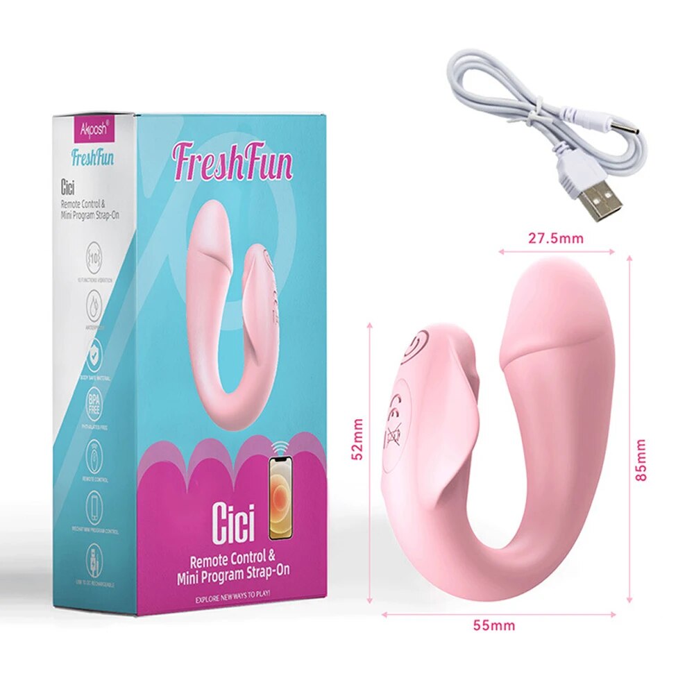 Trứng rung 2 đầu FreshFun CiCi không dây Bluetooth điều khiển app tiện lợi kích thích mạnh mẽ