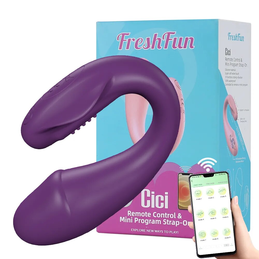 Trứng rung 2 đầu FreshFun CiCi không dây Bluetooth điều khiển app tiện lợi kích thích mạnh mẽ