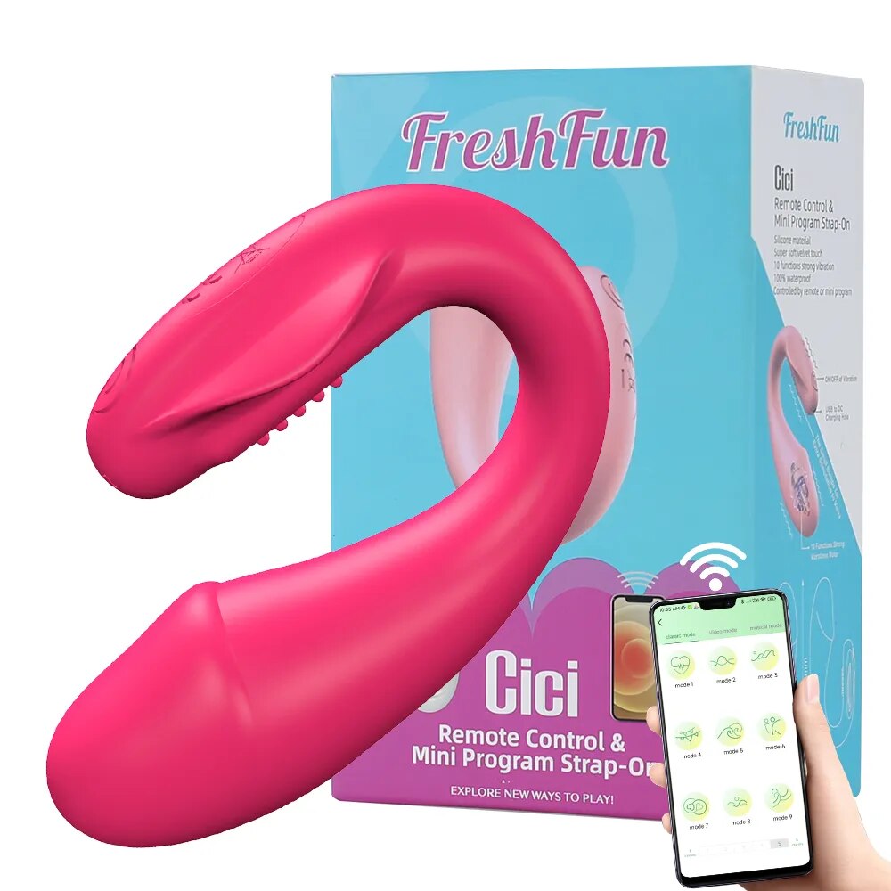 Trứng rung 2 đầu FreshFun CiCi không dây Bluetooth điều khiển app tiện lợi kích thích mạnh mẽ