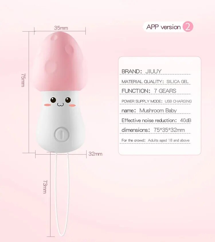 Chày rung mini không dây hình cây nấm điều khiển từ xa giá tốt