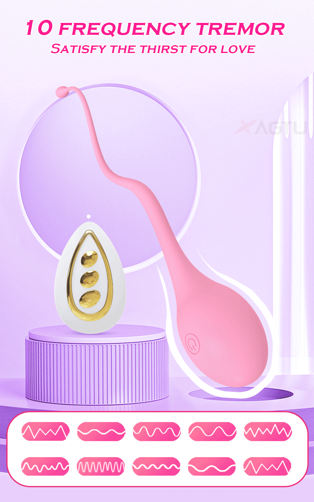 Trứng rung nòng nọc nhỏ gọn không dây điều khiển từ xa mới