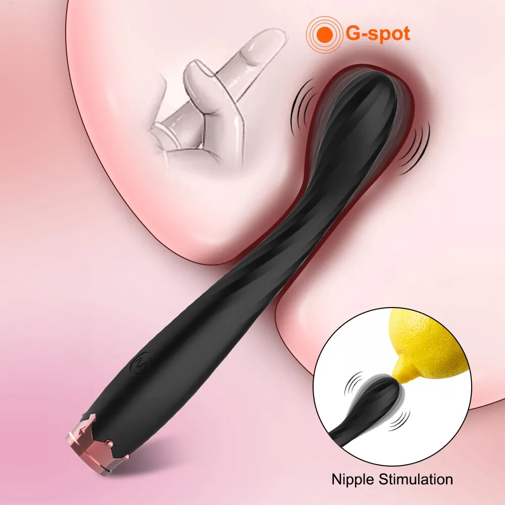 Máy rung silicon mềm mại uốn cong cực đã kích thích điểm G