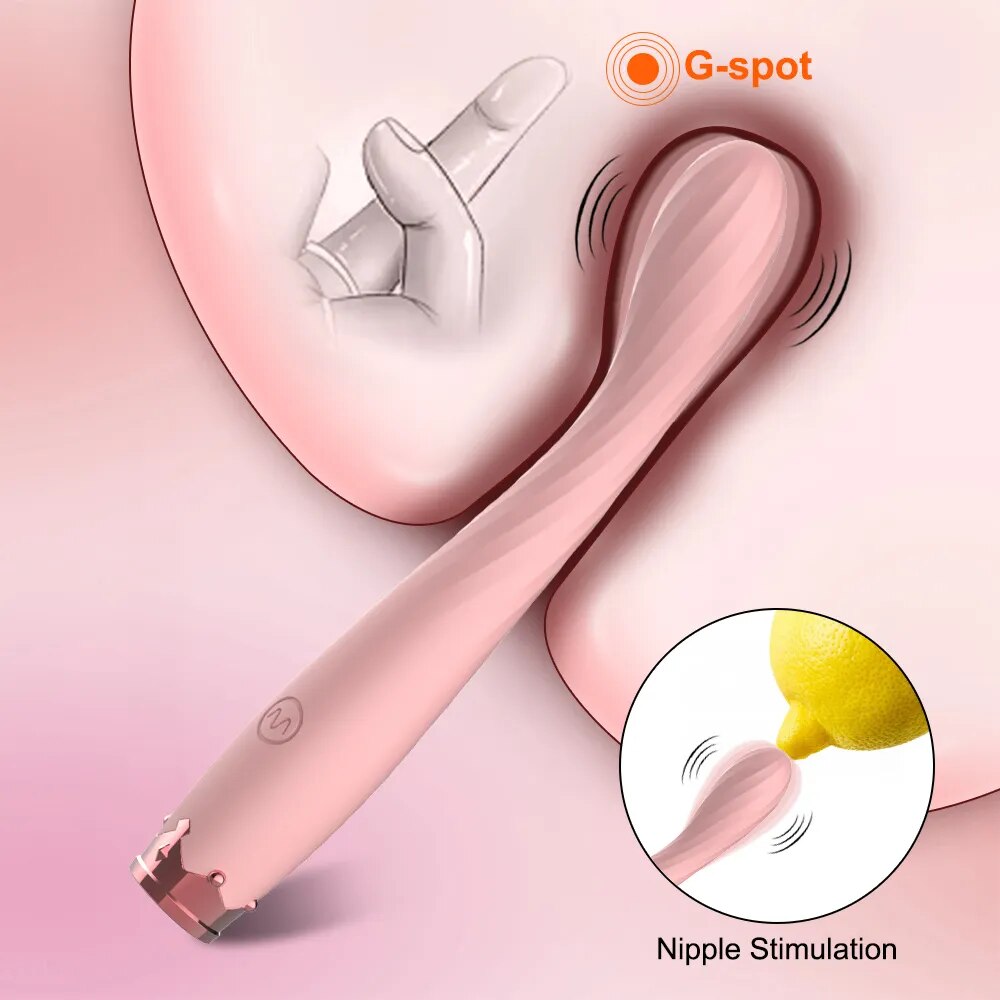 Máy rung silicon mềm mại uốn cong cực đã kích thích điểm G