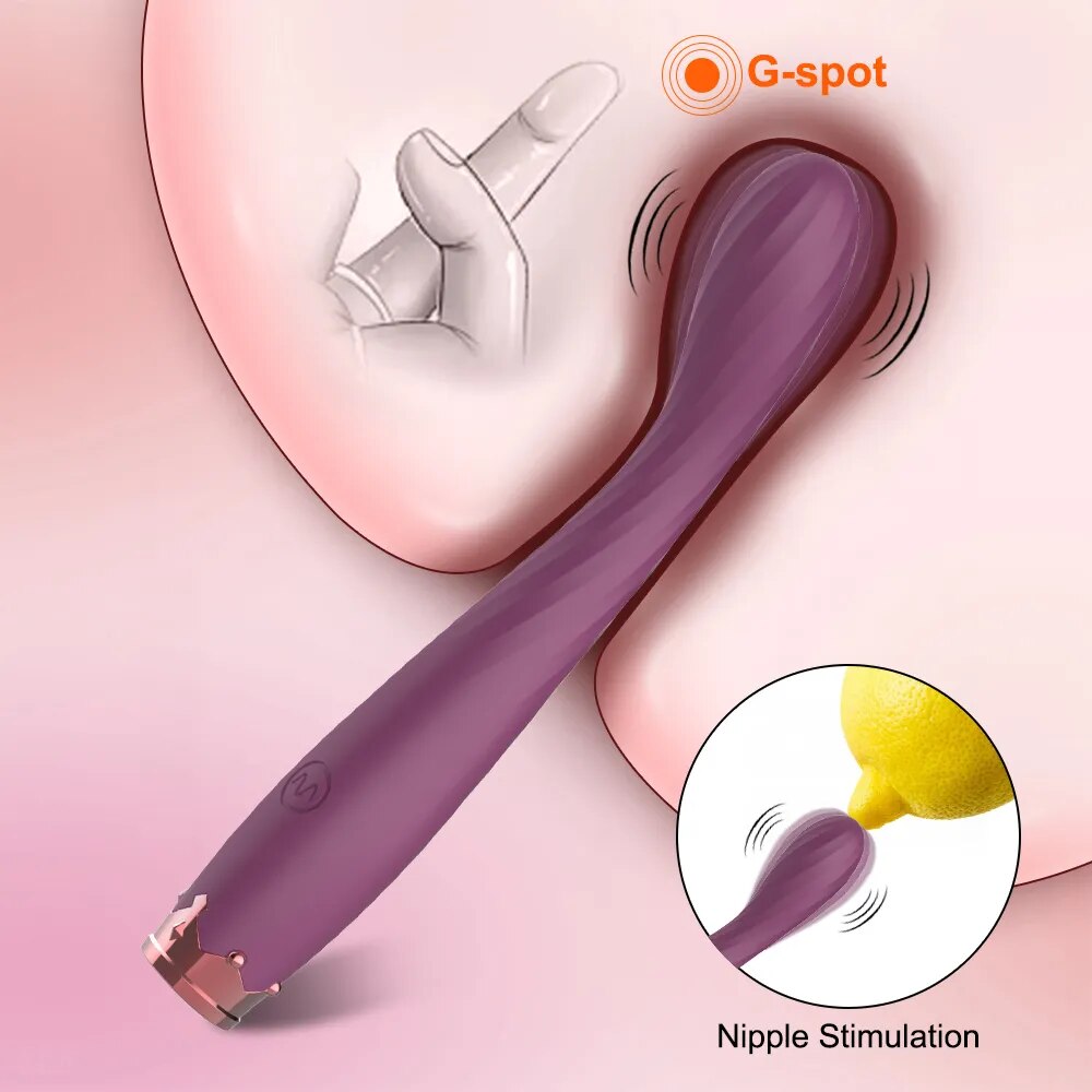 Máy rung silicon mềm mại uốn cong cực đã kích thích điểm G