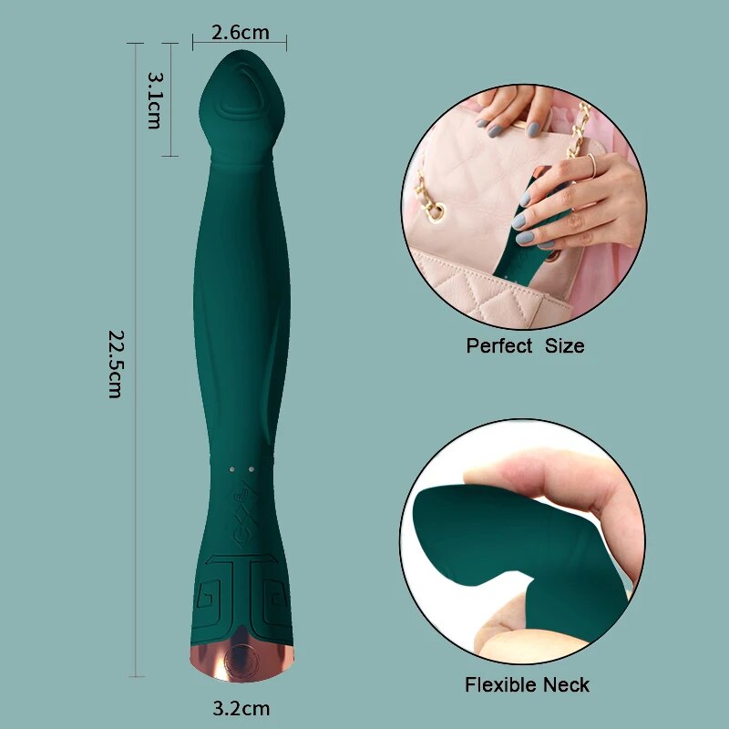 Dương vật giả đa năng rung mạnh uốn cong kích thích điểm G tuyệt vời