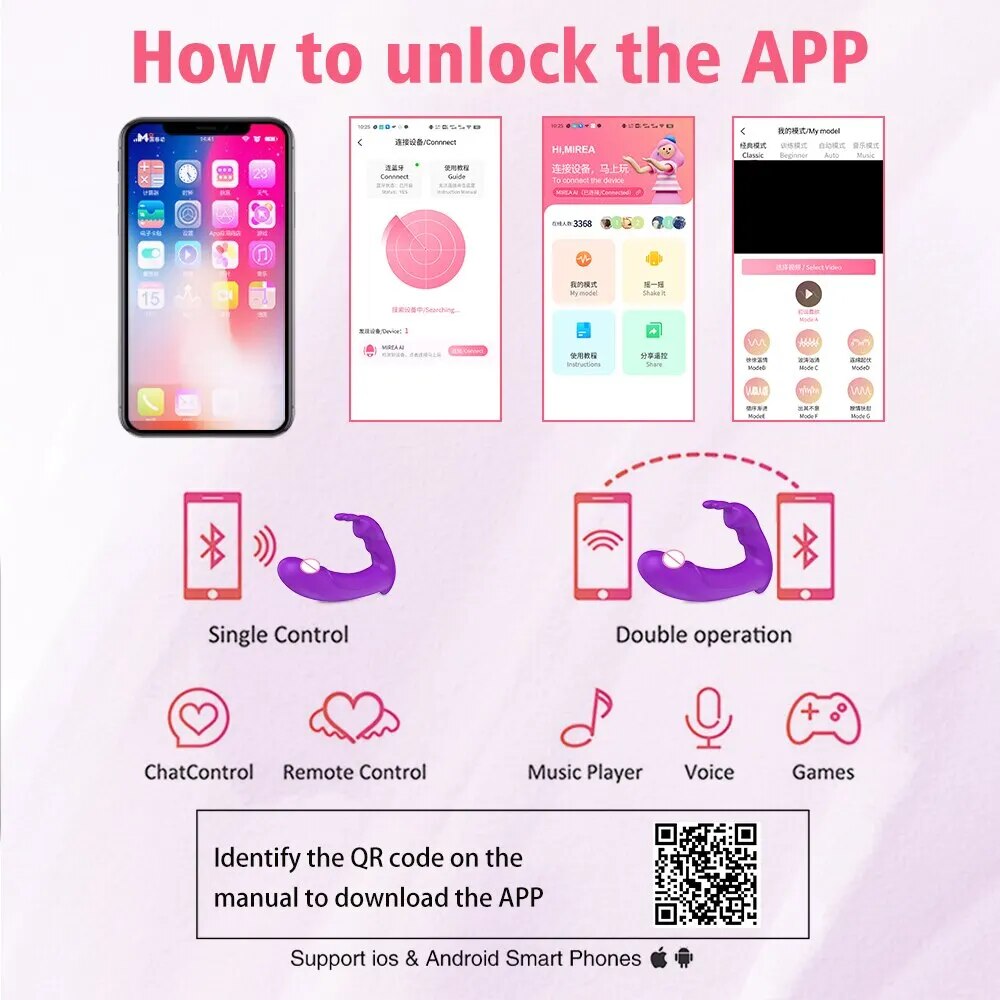 Đồ chơi tình dục Bluetooth Mirea tai thỏ điều khiển app sướng