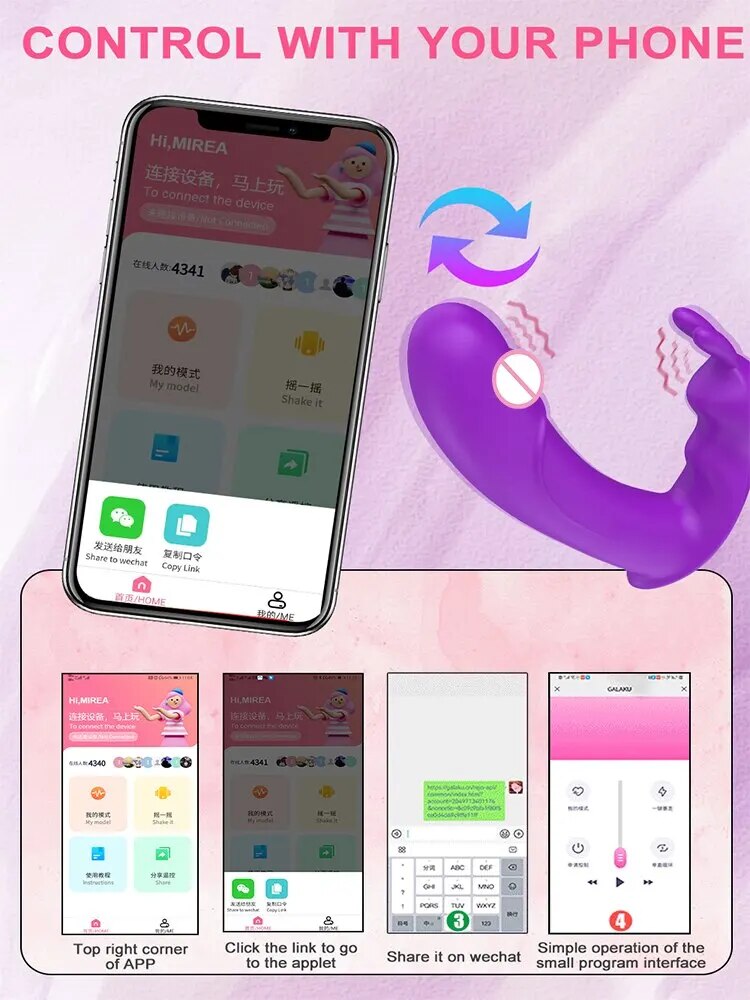 Đồ chơi tình dục Bluetooth Mirea tai thỏ điều khiển app sướng