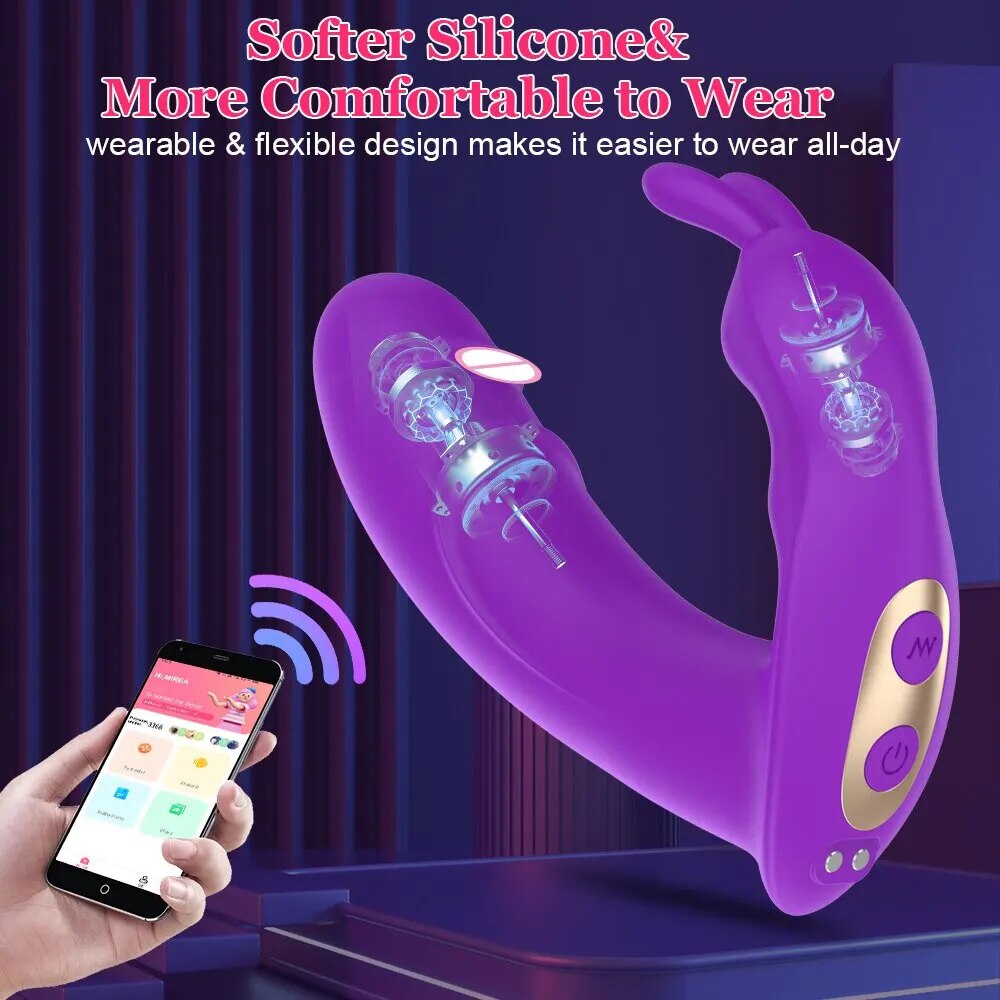 Đồ chơi tình dục Bluetooth Mirea tai thỏ điều khiển app sướng
