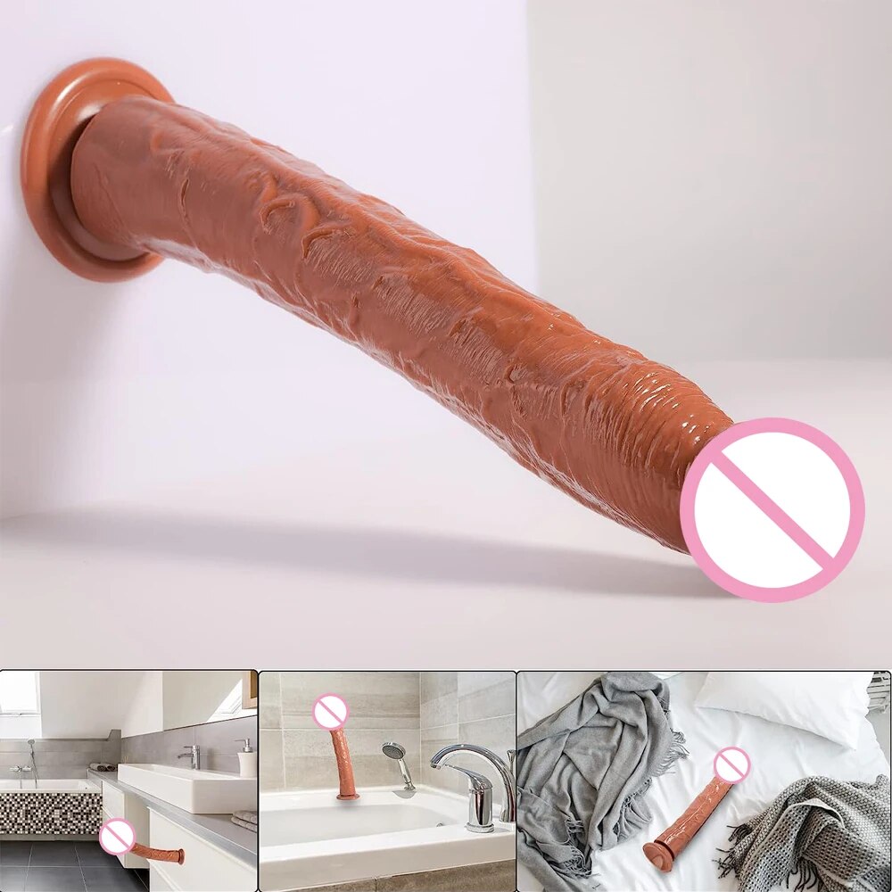 Nhập sỉ Dương vật giả dính tường giống thật kích cỡ lớn size 13 inch silicon siêu mềm mới nhất