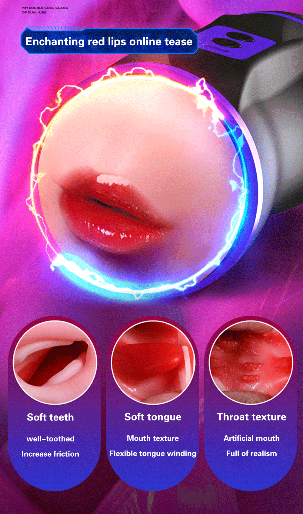 Âm đạo giả cao cấp 3D 2 đầu rung hút mạnh điều khiển app