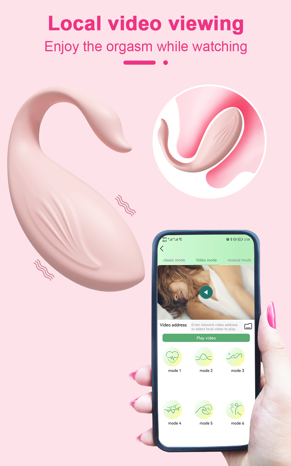Trứng Rung Bluetooth Love Spouse Hình Thiên Nga Điều Khiển App
