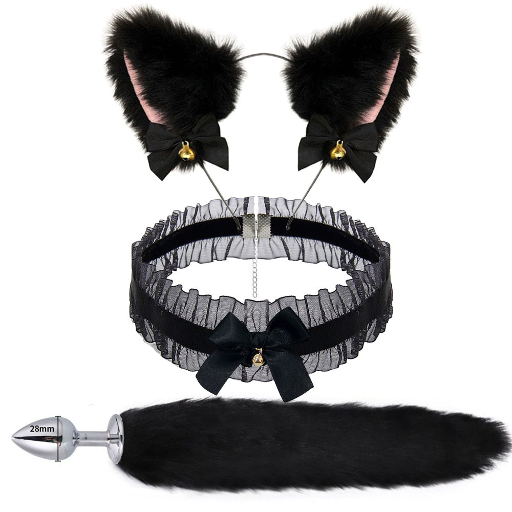 Bỏ sỉ Bộ dụng cụ BDSM 4 món cosplay cô mèo đáng yêu giá sỉ