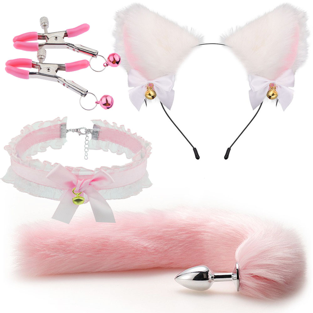 Bỏ sỉ Bộ dụng cụ BDSM 4 món cosplay cô mèo đáng yêu giá sỉ