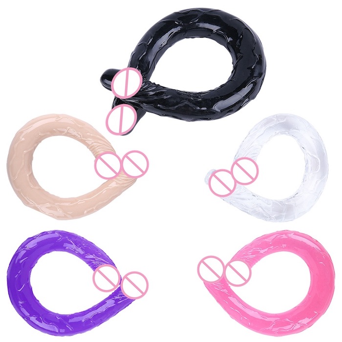 Dương vật 2 đầu trong suốt Double Dong – Cho cặp đồng tính Nữ