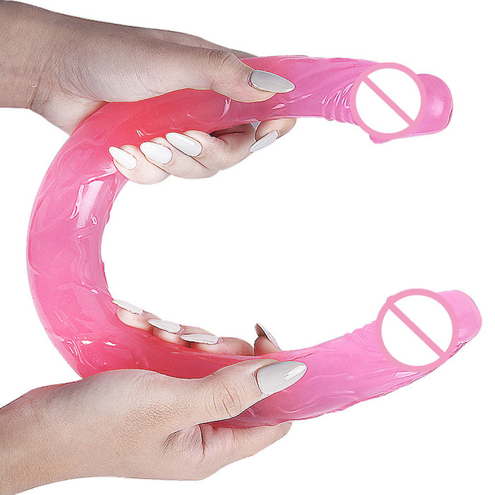 Dương vật 2 đầu trong suốt Double Dong – Cho cặp đồng tính Nữ