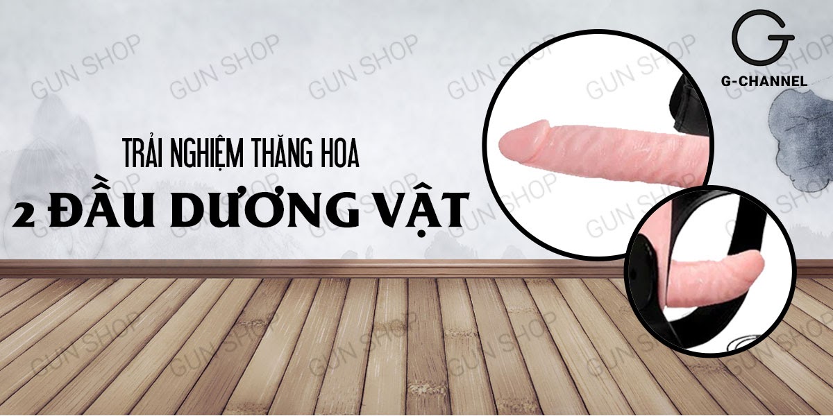 Dương vật giả rung quai đeo 2 đầu có pin Baile Strap-on hot