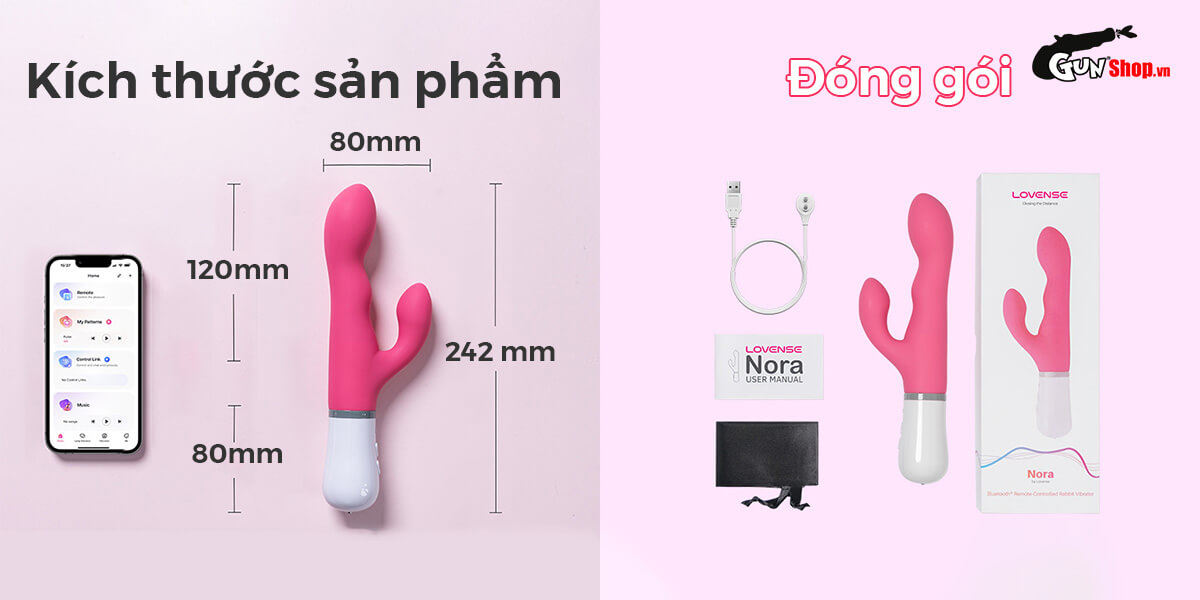 Dương vật giả Lovense Nora đa năng silicon mềm điều khiển app