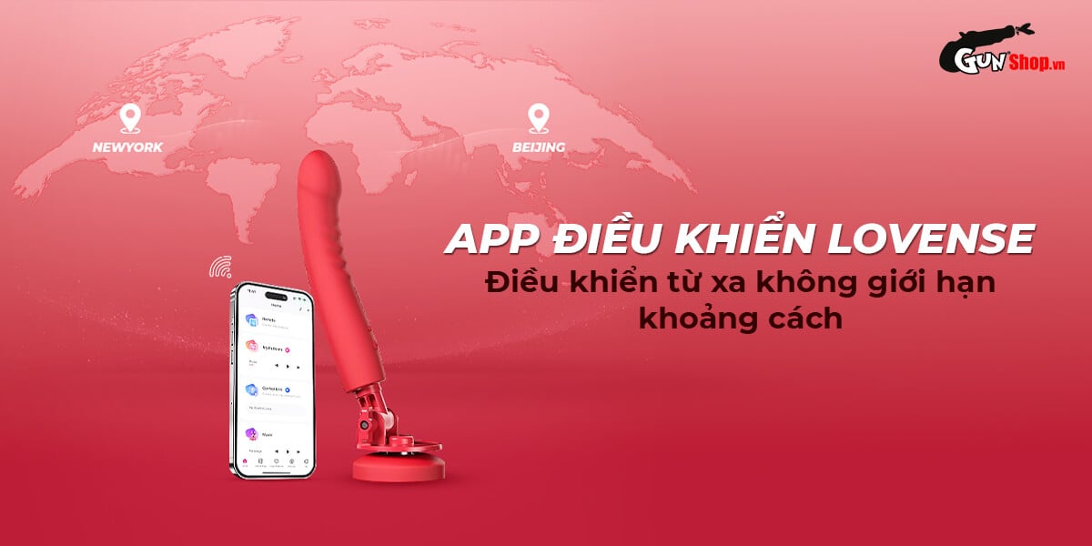Dương vật giả Lovense Mission 2 rung thụt app điều khiển từ xa cao cấp