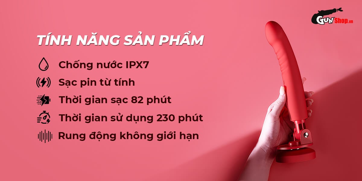 Dương vật giả Lovense Mission 2 rung thụt app điều khiển từ xa cao cấp