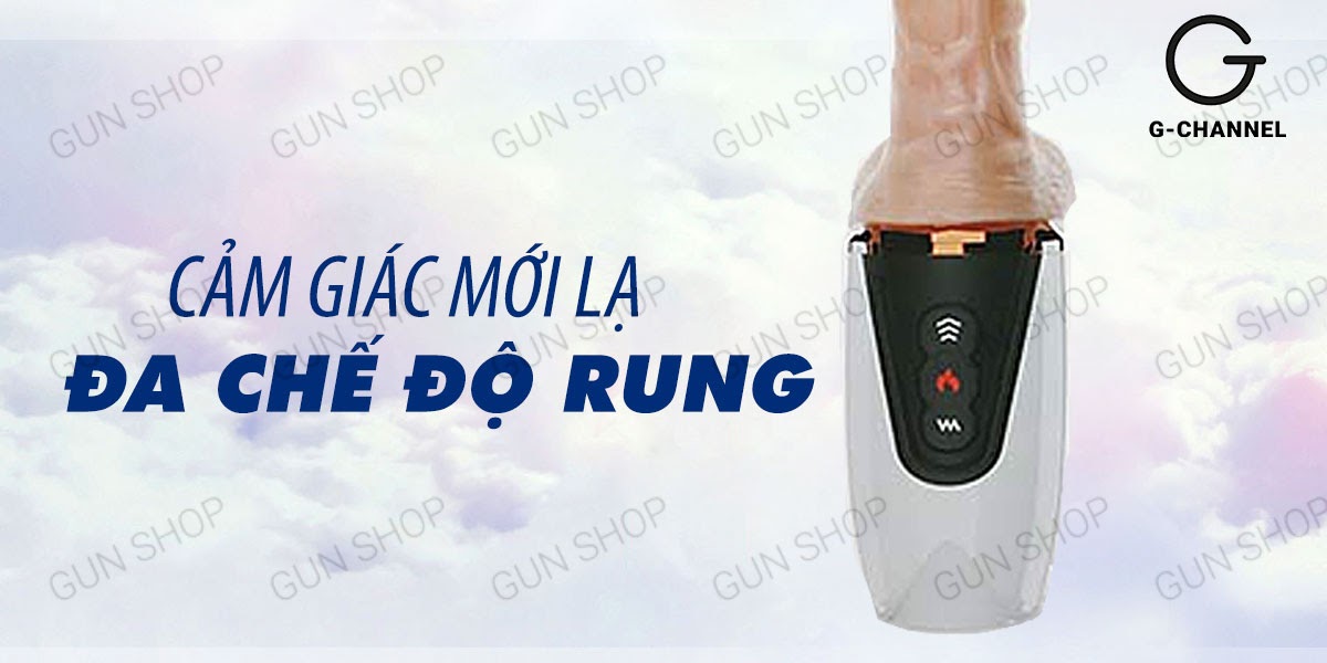 Dương vật giả Dibe rung thụt sưởi ấm silicon mềm mại sạc USB