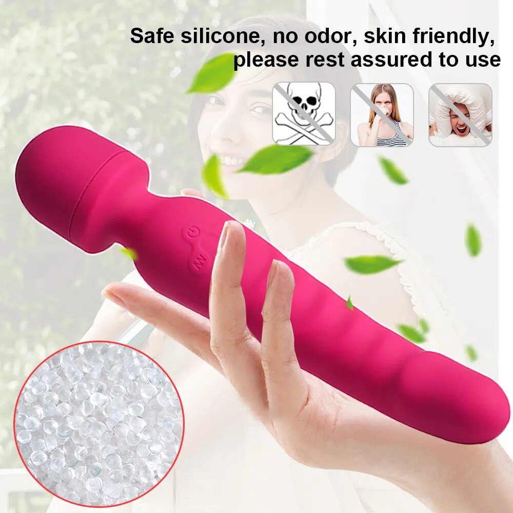 Chày rung 2 đầu Magic Wand đa năng tăng khoái cảm điểm G âm đạo