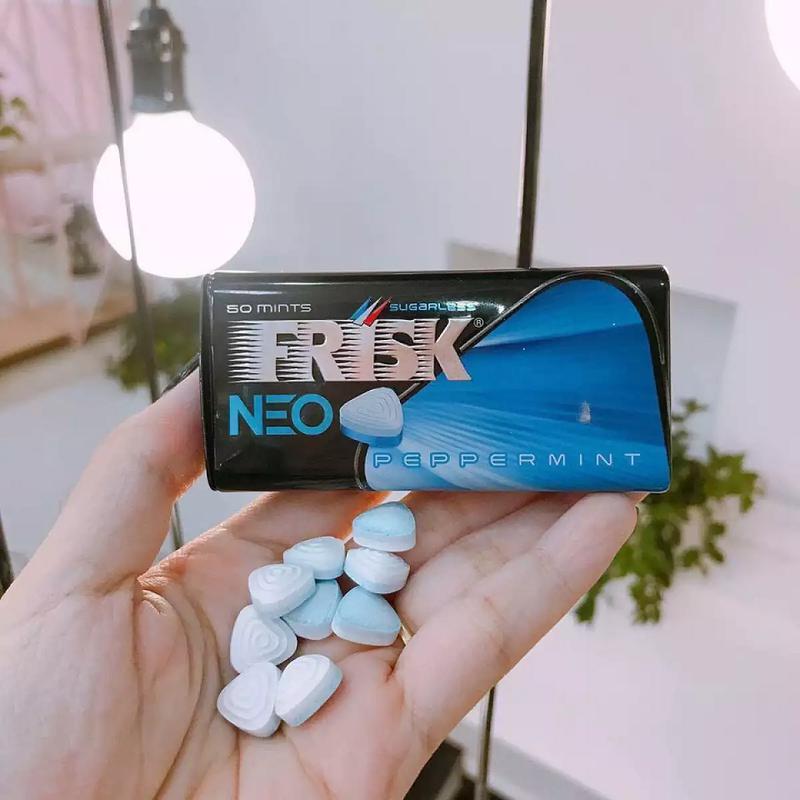 Kẹo ngậm Frisk Neo Peppermint kẹo bj phòng the bùa yêu nhật bản hộp 50 viên Kẹo ngậm Frisk Neo Peppermint kẹo bj phòng the bùa yêu nhật bản hộp 50 viên