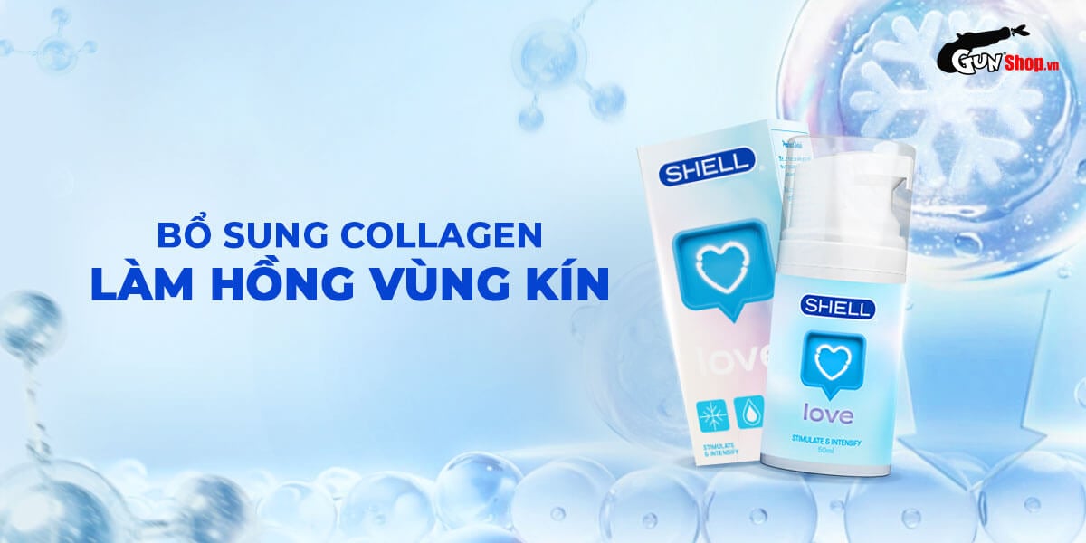 Gel bôi trơn tăng khoái cảm se khít cô bé Shell Love Blue 50ml