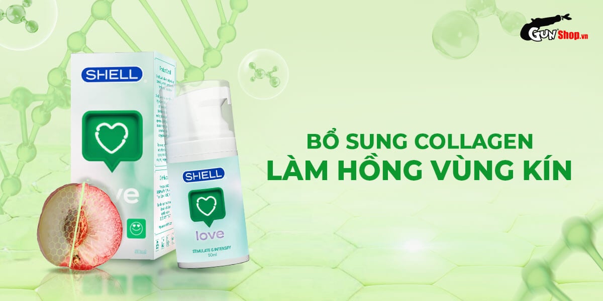 Gel bôi trơn se khít cô bé Shell Love Green tăng khoái cảm nữ chai 50ml