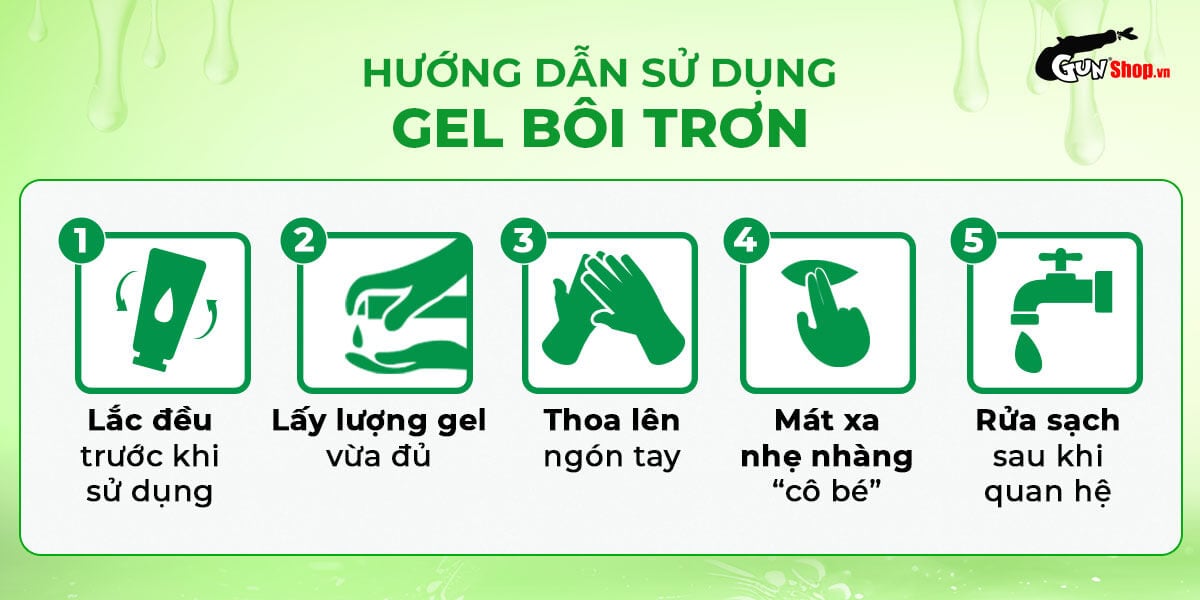 Gel bôi trơn se khít cô bé Shell Love Green tăng khoái cảm nữ chai 50ml