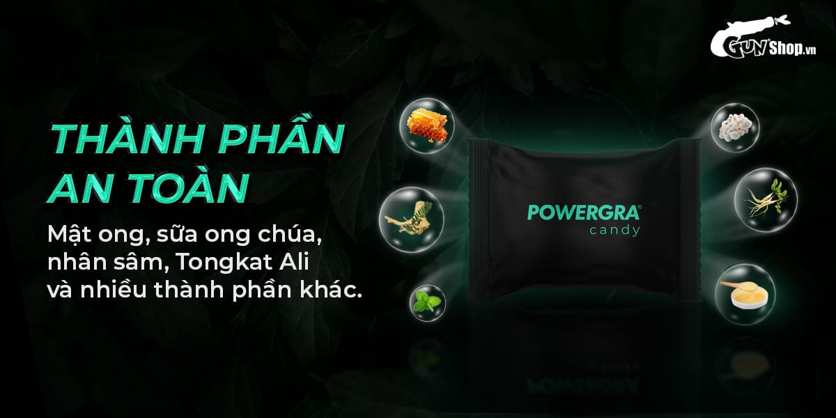 Bỏ sỉ Kẹo bạc hà Powergra Mint Energy tăng cường sinh lý nam giới - Hộp 10 viên có tốt không?
