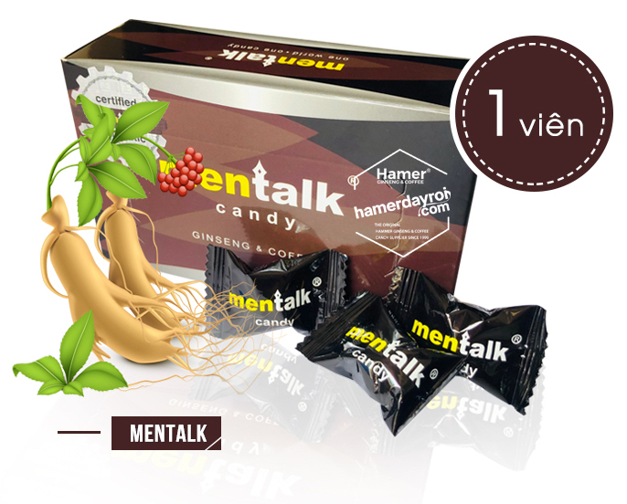 Kẹo nhân sâm Mentalk Candy tăng cường sinh lý ông ngậm bà khen bùa yêu Kẹo nhân sâm Mentalk Candy tăng cường sinh lý ông ngậm bà khen bùa yêu