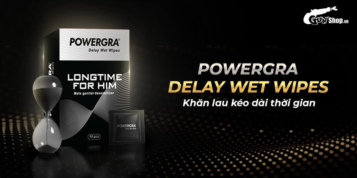 Khăn Powergra Delay Wet Wipes Chống Xuất Tinh Sớm Hiệu Quả