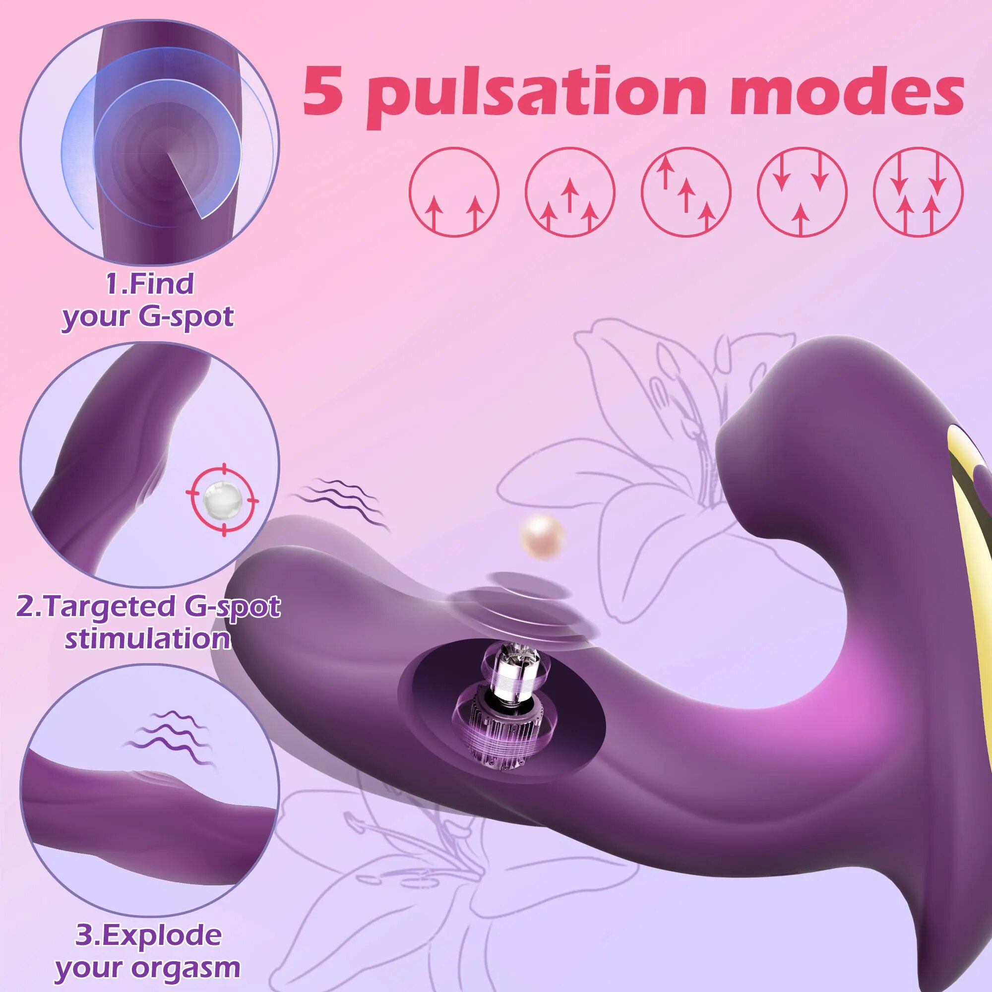 Máy massage điểm G 3in1 rung bú mút cực phê tiện lợi