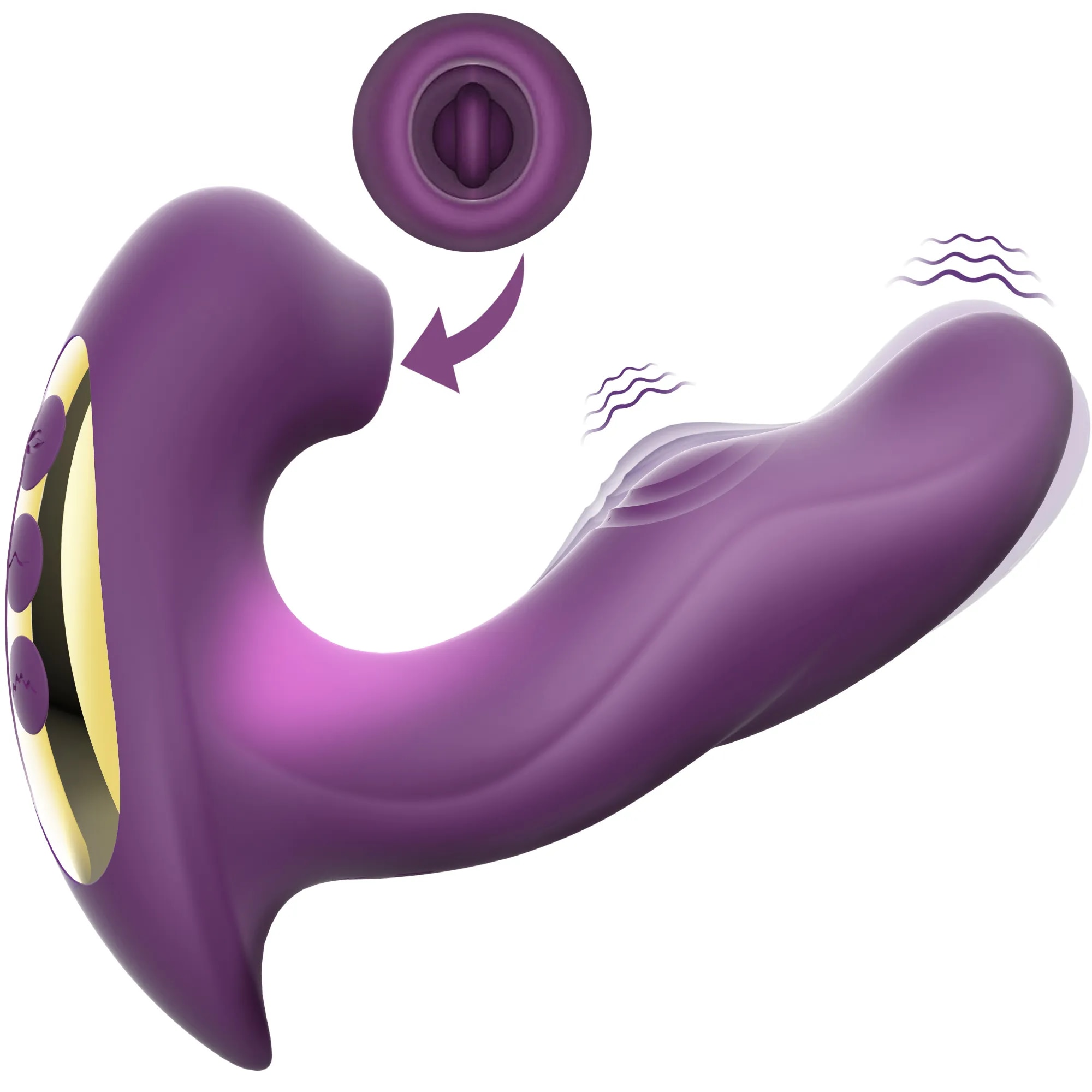 Máy massage điểm G 3in1 rung bú mút cực phê tiện lợi