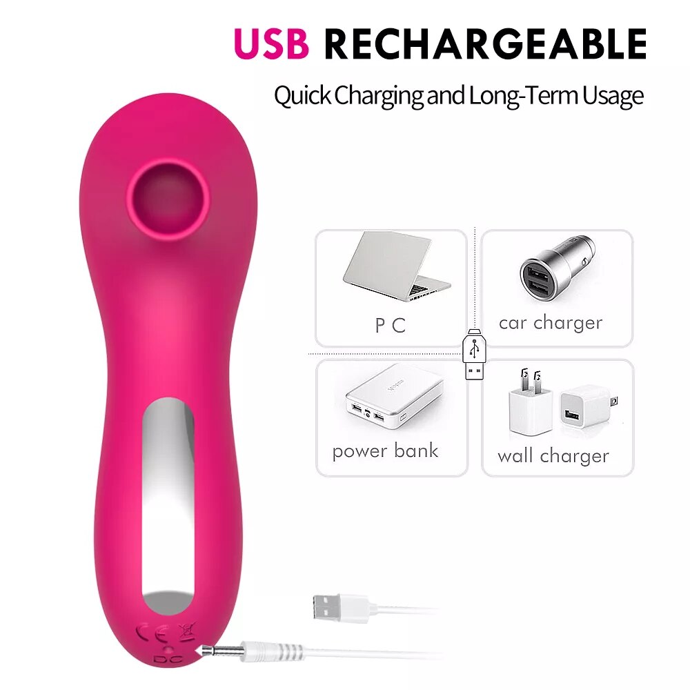 Máy bú mút massage điểm G 10 chế độ silicon y tế sạc USB