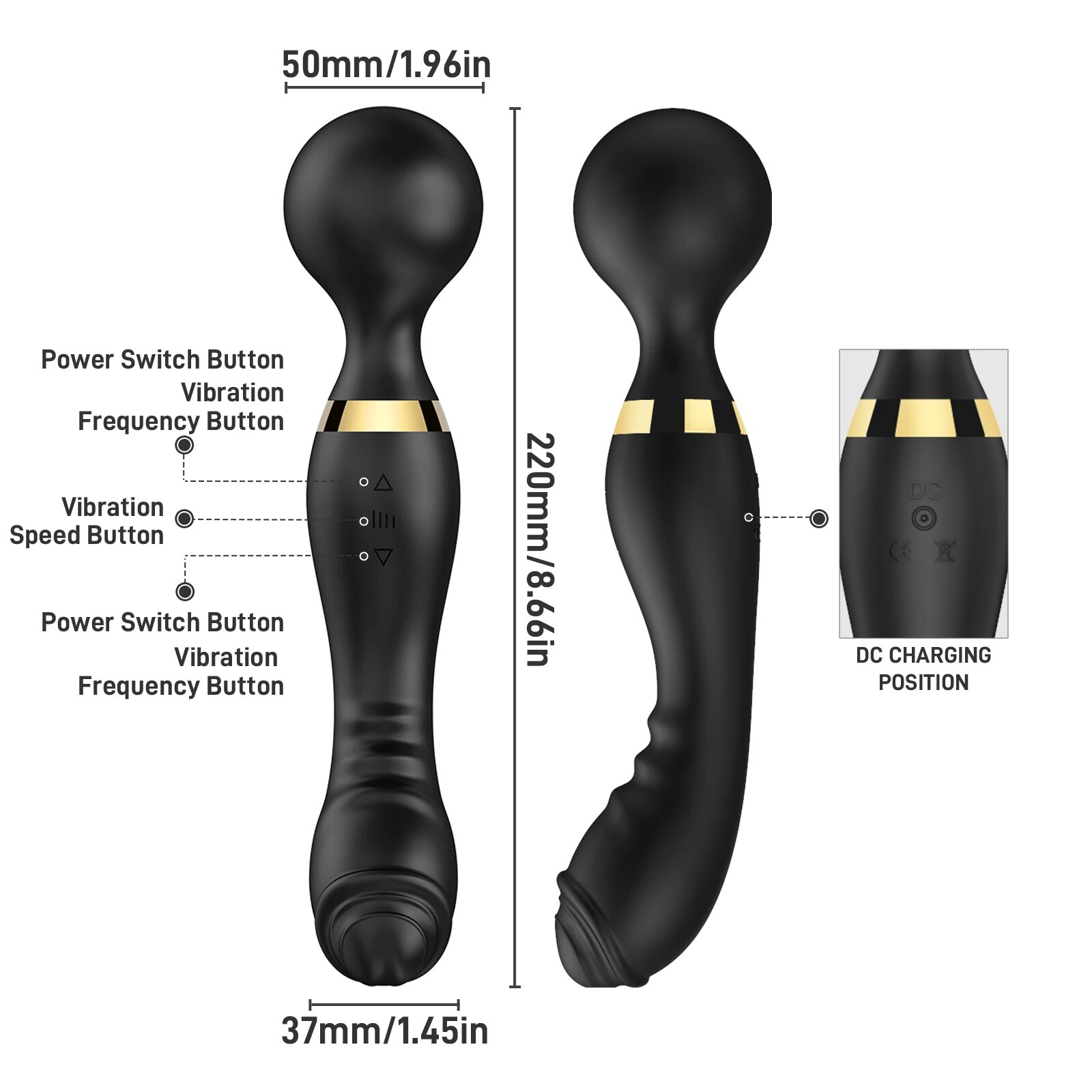 Chày rung đôi xoay 360° massage điểm G kích thích cực đỉnh