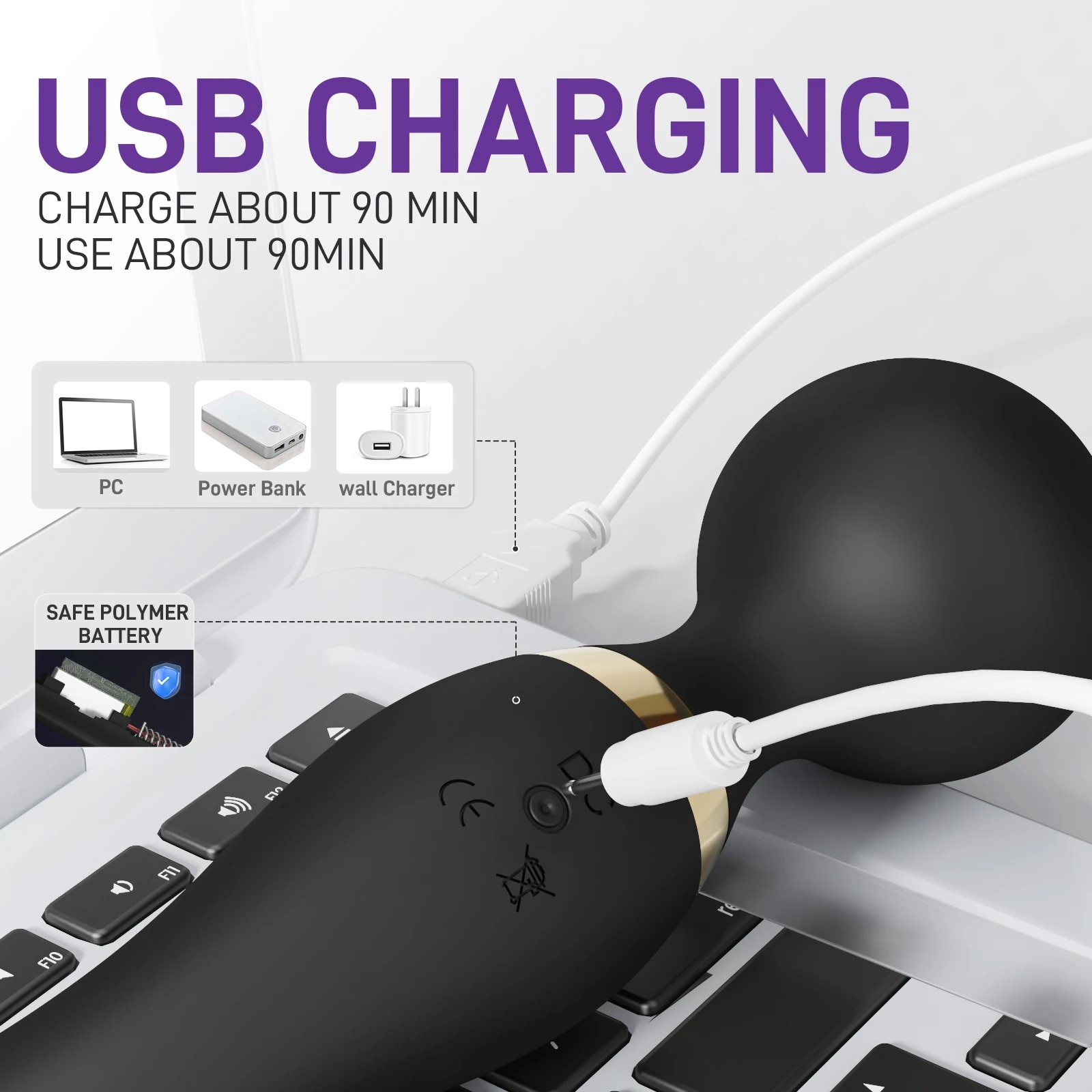 Chày rung đôi xoay 360° massage điểm G kích thích cực đỉnh