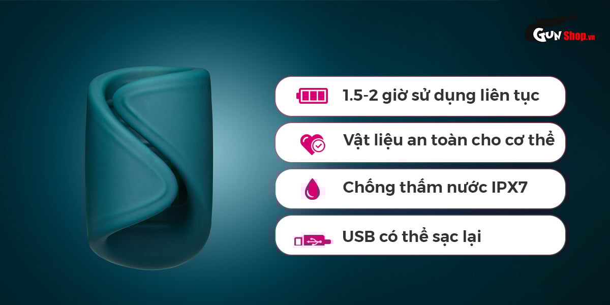 Vòng Gush Lovense điều khiển app tăng khoái cảm đàn ông