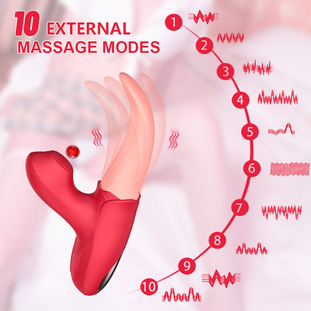 Sỉ Lưỡi liếm hoa hồng có nhánh rung bú hút thổi 10 chế độ giá tốt