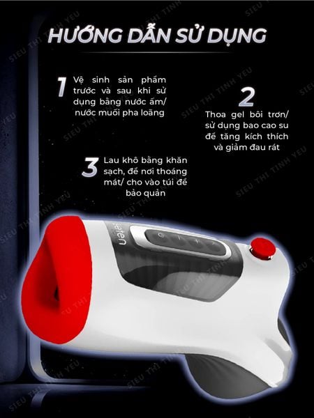 Máy bú mút Leten Air Oral Masturbator tự động mô phỏng cổ họng thật