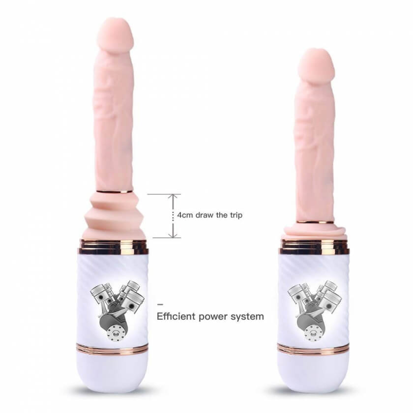 Dương vật giả Cyclone Fire rung thụt sưởi ấm điều khiển xa sạc USB