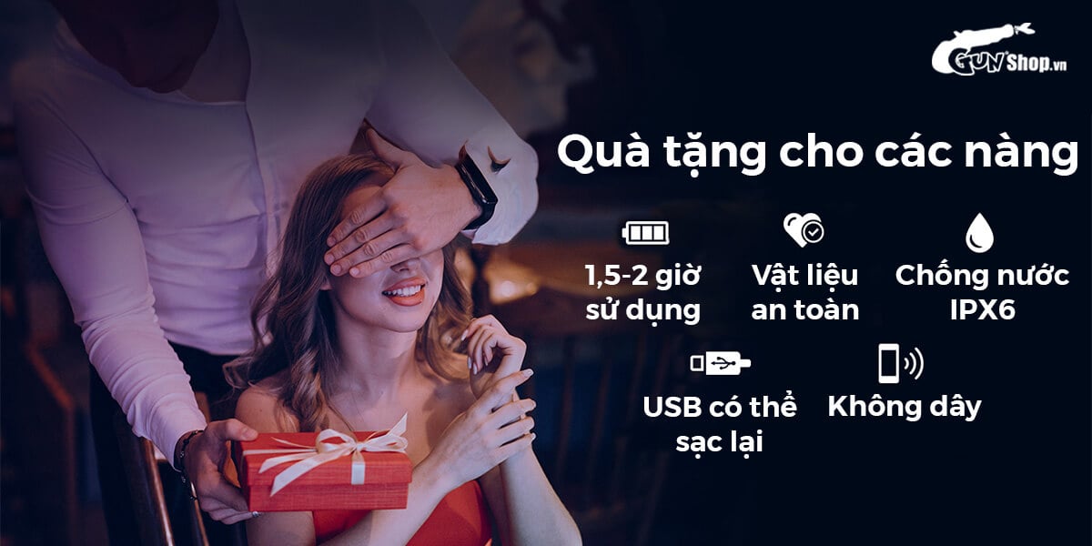 Máy massage kẹp vú Lovense Gemini rung điểm G thỏa mãn nữ